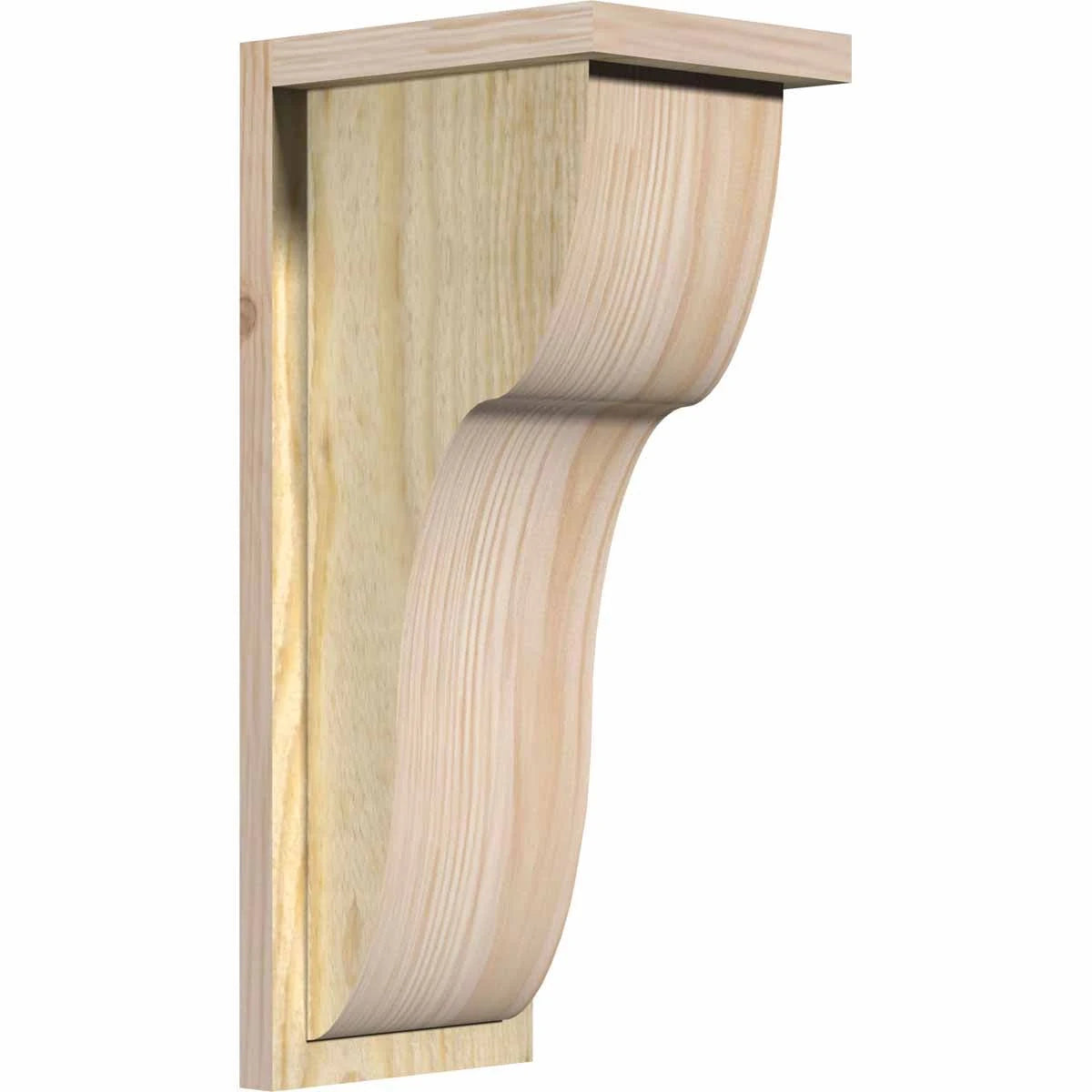 Carmel Rough Sawn Corbel w/Backplate, Douglas Fir Q2266
