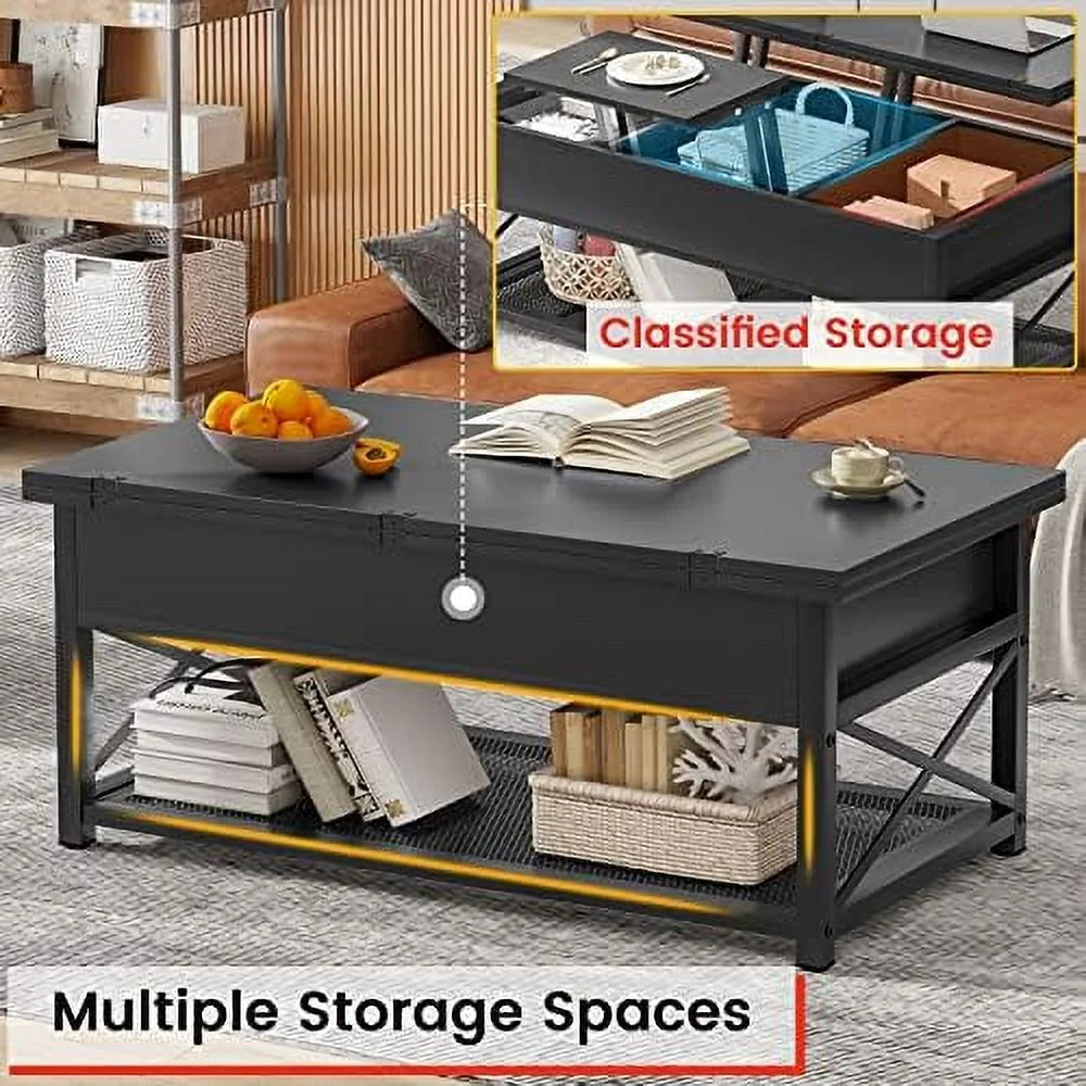 43" Lift Top Coffee Table Grey J34662