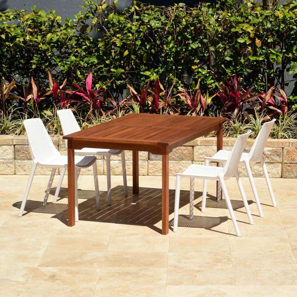 5-Piece Eucalyptus Rectangular Patio Dining Set J7721