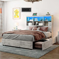 Queen Size Wood Storage Bed with 4 Drawers G248376