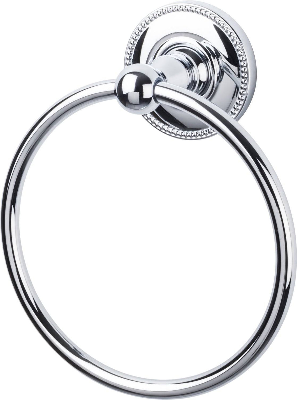 Polished Chrome Beaded Backplate Bath Ring V91740