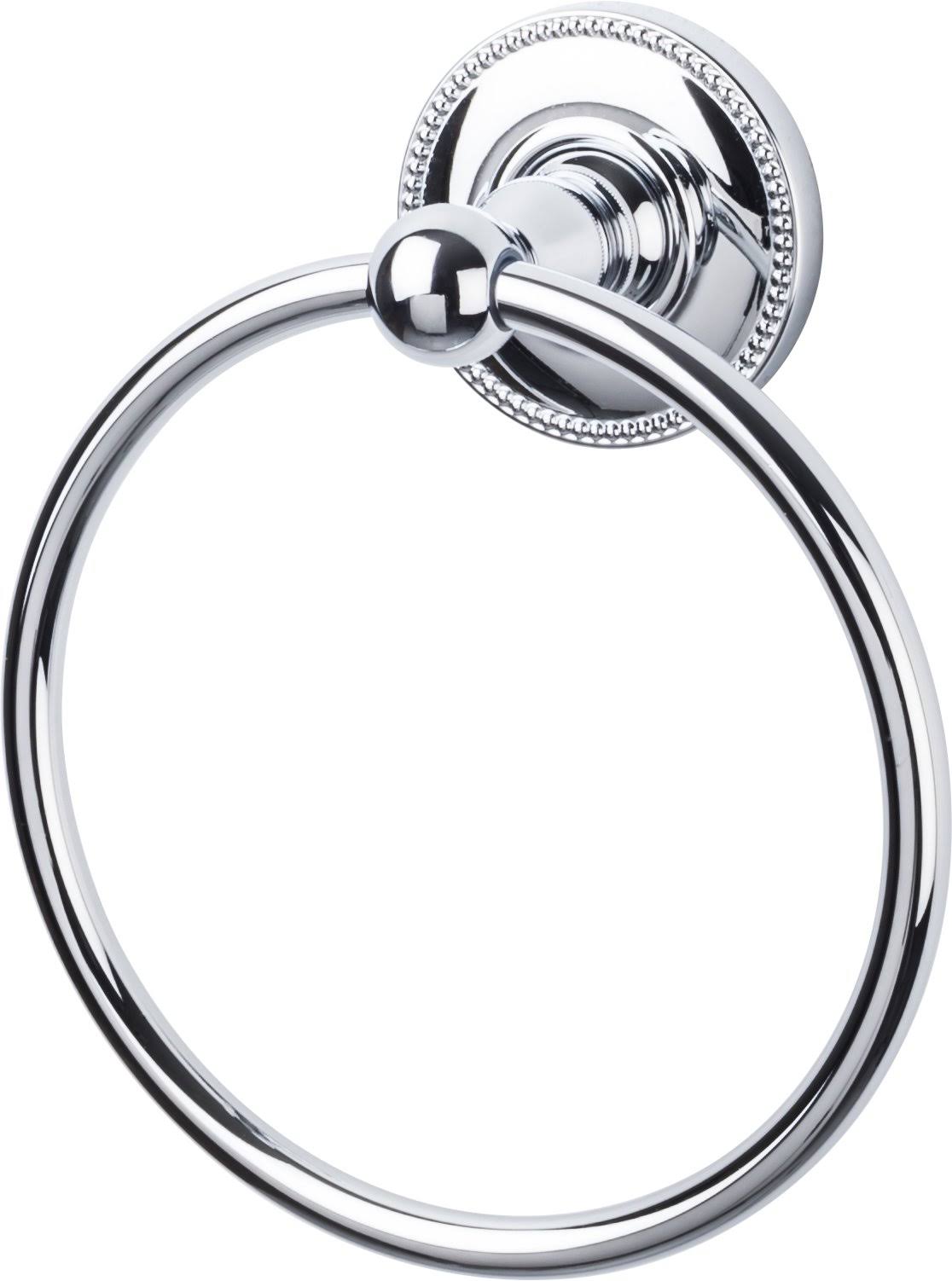 Polished Chrome Beaded Backplate Bath Ring V91740