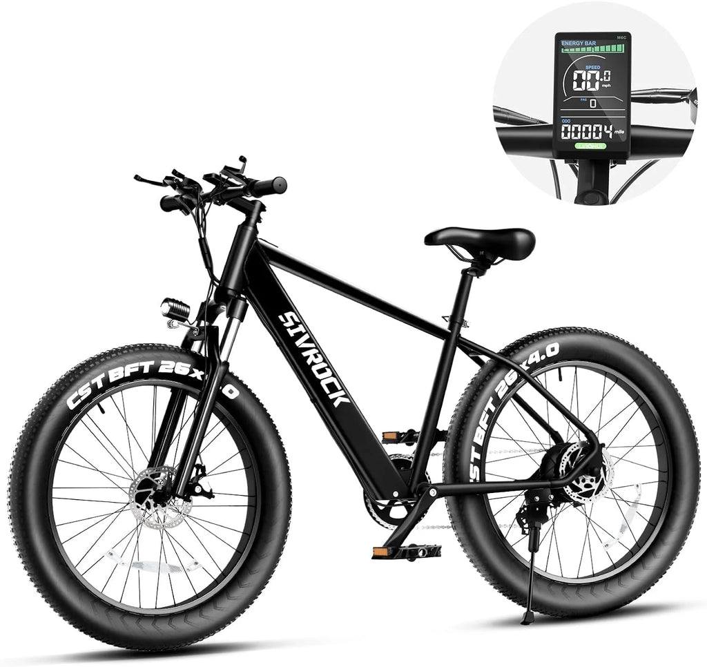 26" x 4.0 Fat Tire 1000W Electric Mountain Bicycle E106