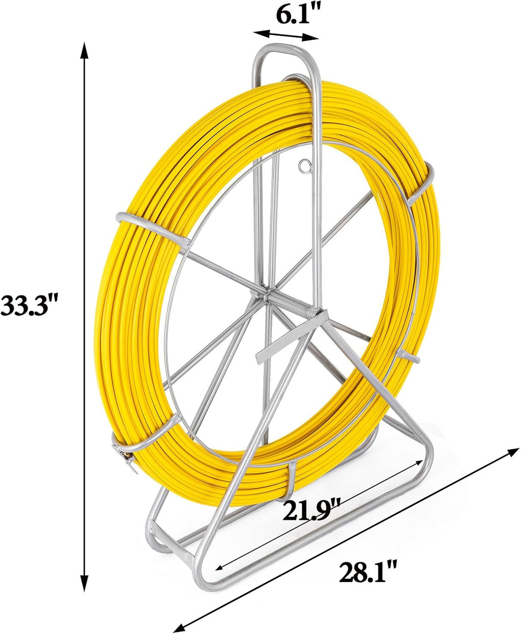 Fiberglass Fish Tape 656FT with Steel Reel Stand W207042
