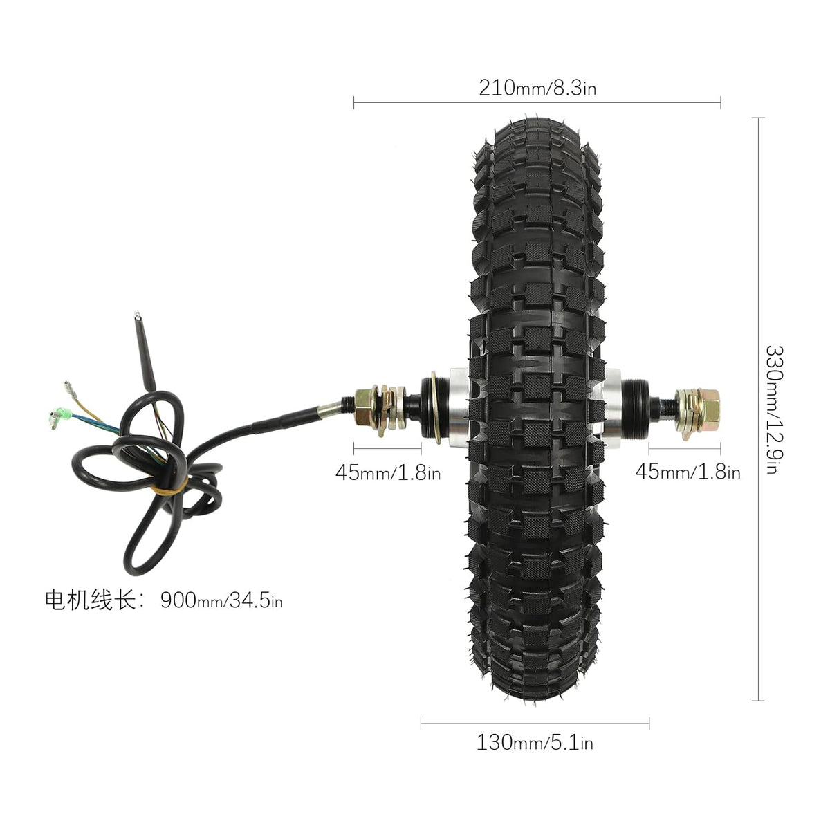 12'' 24V 350W Brushless Gearless Hub Motor Conversion Kit P89972