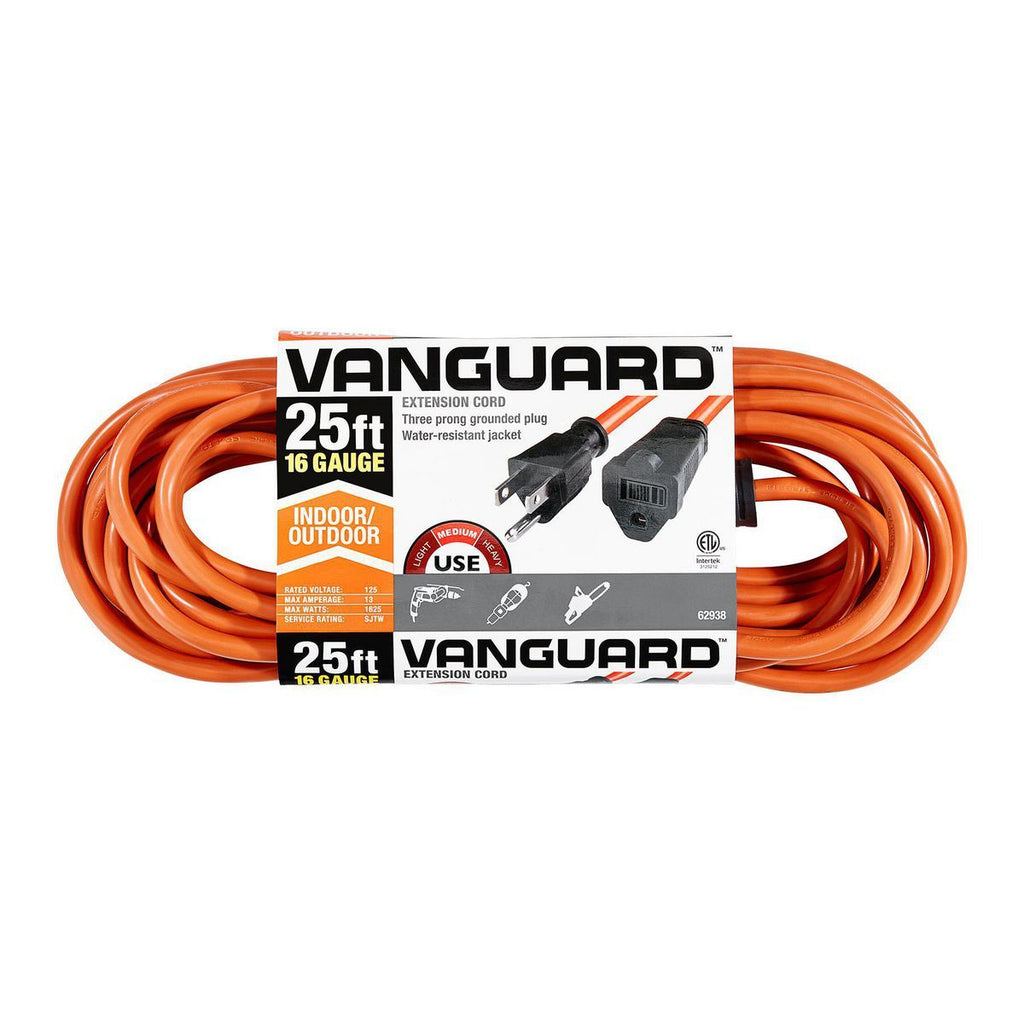 Orange 25 ft. 16/3 Gauge Indoor/Outdoor Extension Cord Q3379