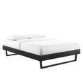 Modern Wood Twin Platform Bed Frame in Black Z75275