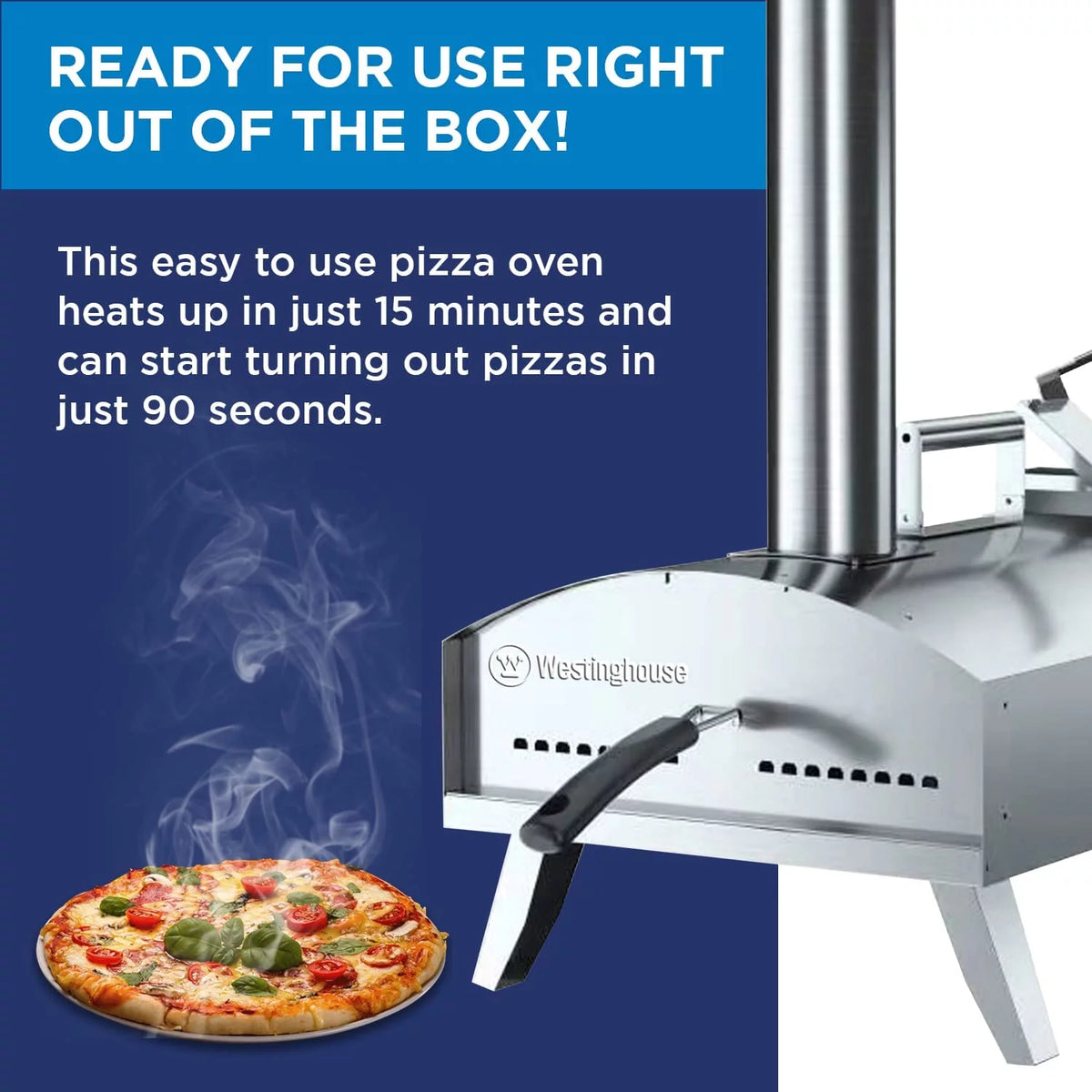 Stainless Steel Wood Pellet Outdoor Pizza Oven A60056