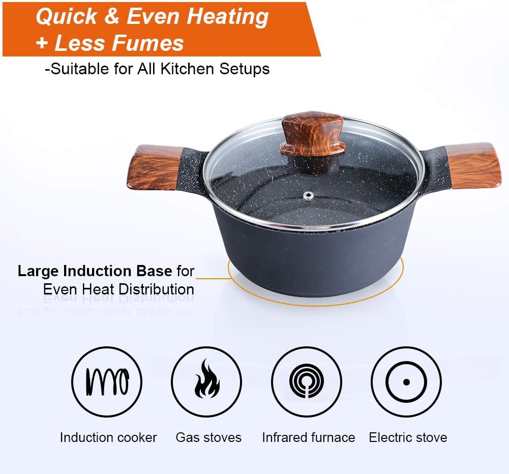 12 Piece Nonstick Die-cast Aluminum Cookware Set B180