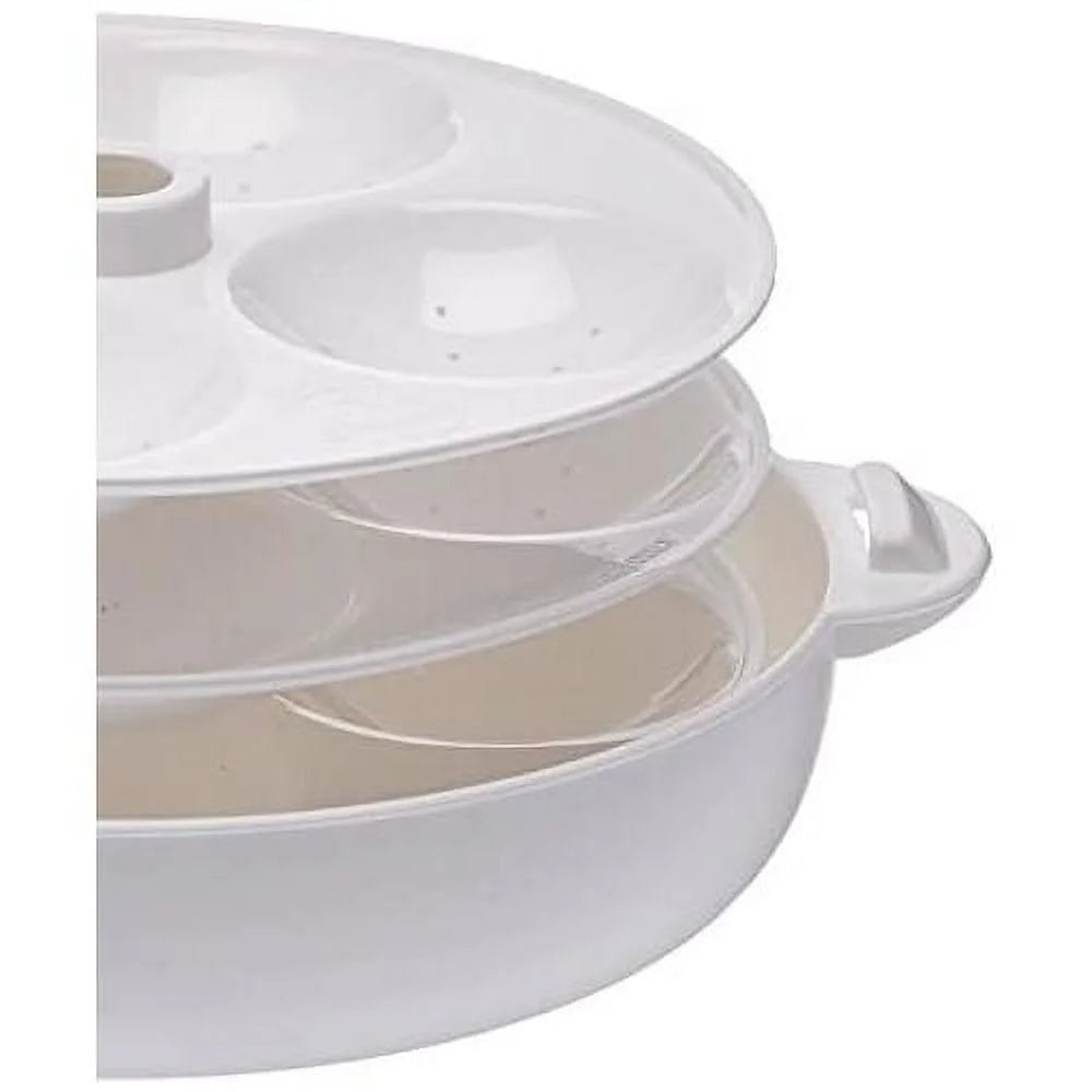White 12 Idli Microwave Maker and Steamer T354756