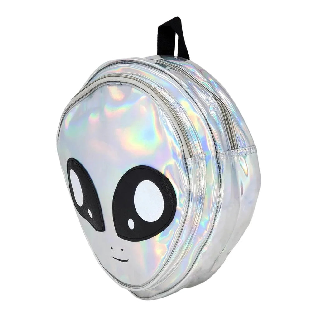 Green Alien Head Vinyl Backpack V365228