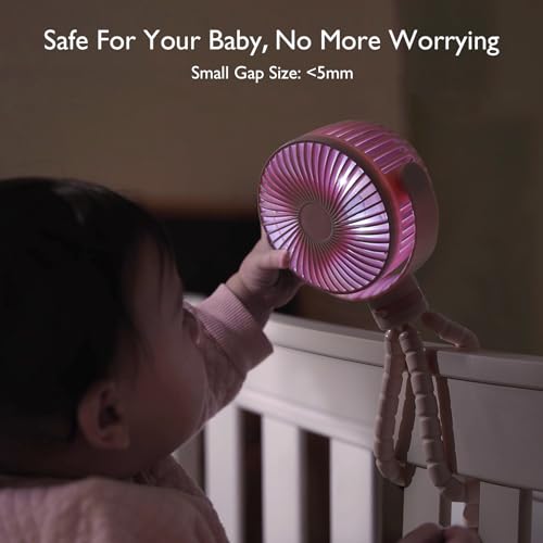 Portable Stroller Fan 8000mAh 4 Speed USB Rechargeable P46072