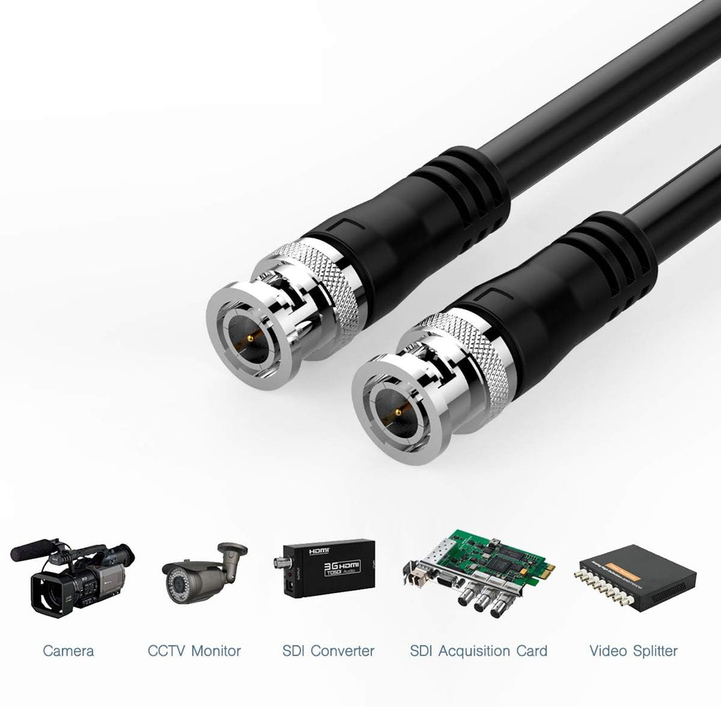 100ft 3G HD-SDI Coax Cable BNC to BNC Copper Connectors R1935