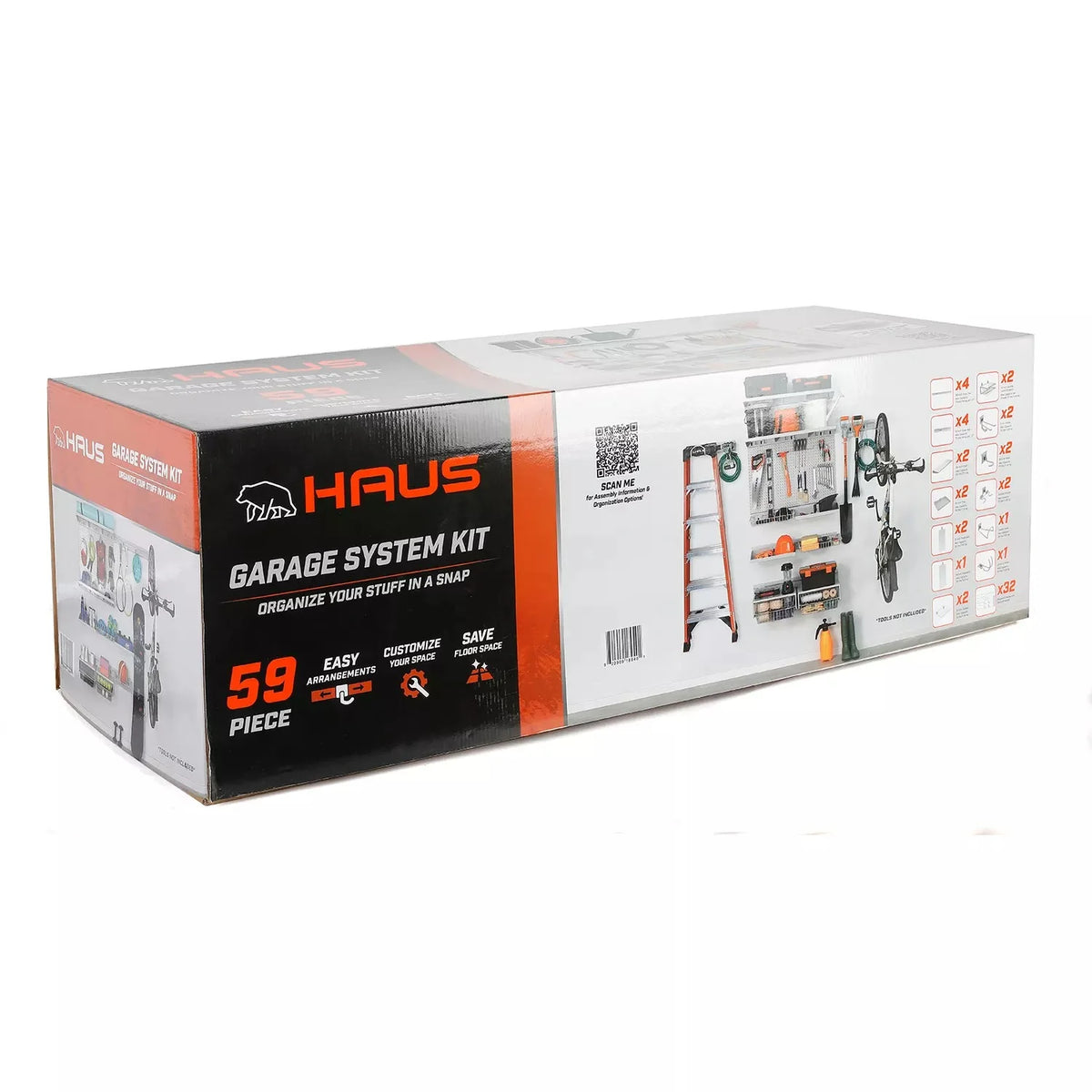 59 Piece Garage Organization System Kit D179