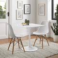 28" Square Wood Top Dining Table in White N228471