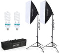 2x20x28in Softbox Lighting Kit with 2x135W 5500K E27 Bulb K5034