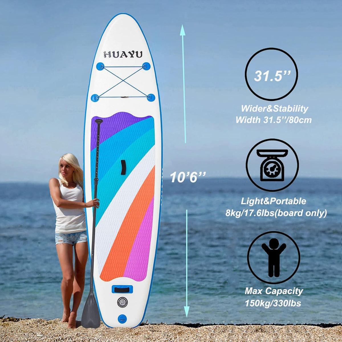 Inflatable Stand Up Paddle Board with Carry Bag V485