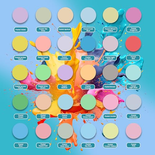 30 Vibrant Colors Acrylic Pouring Paint Set, 2 Ounces Per Bottle K6470