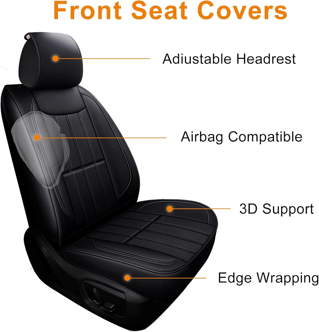 2 Pcs Faux Leather Front Car Seat Covers K29416