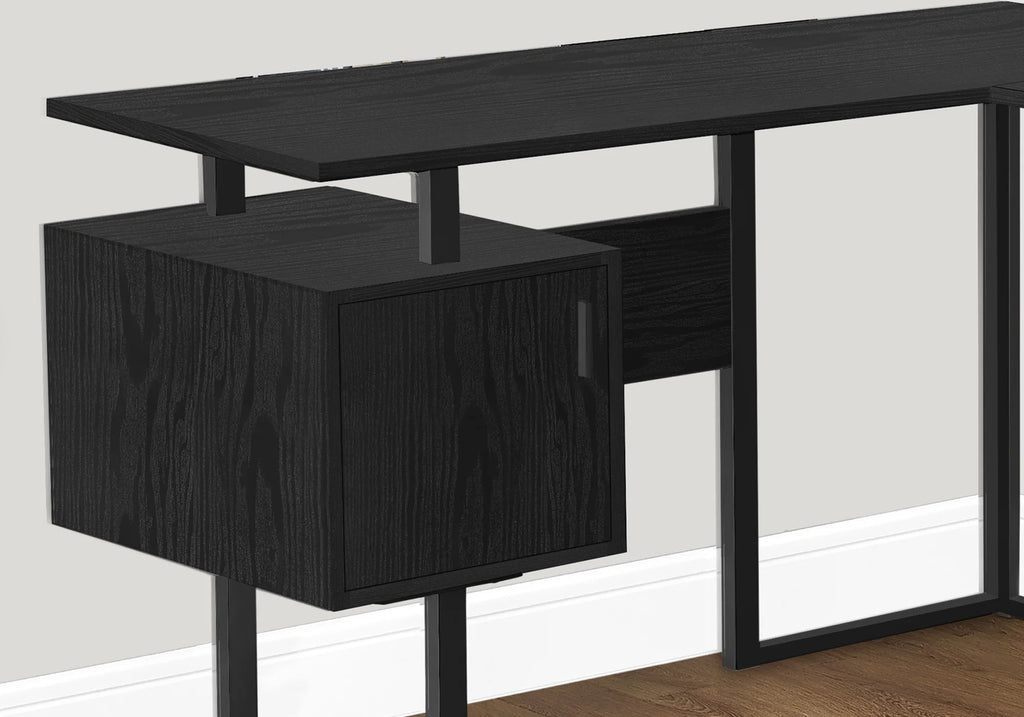 Black Laminate Corner Computer Desk G903