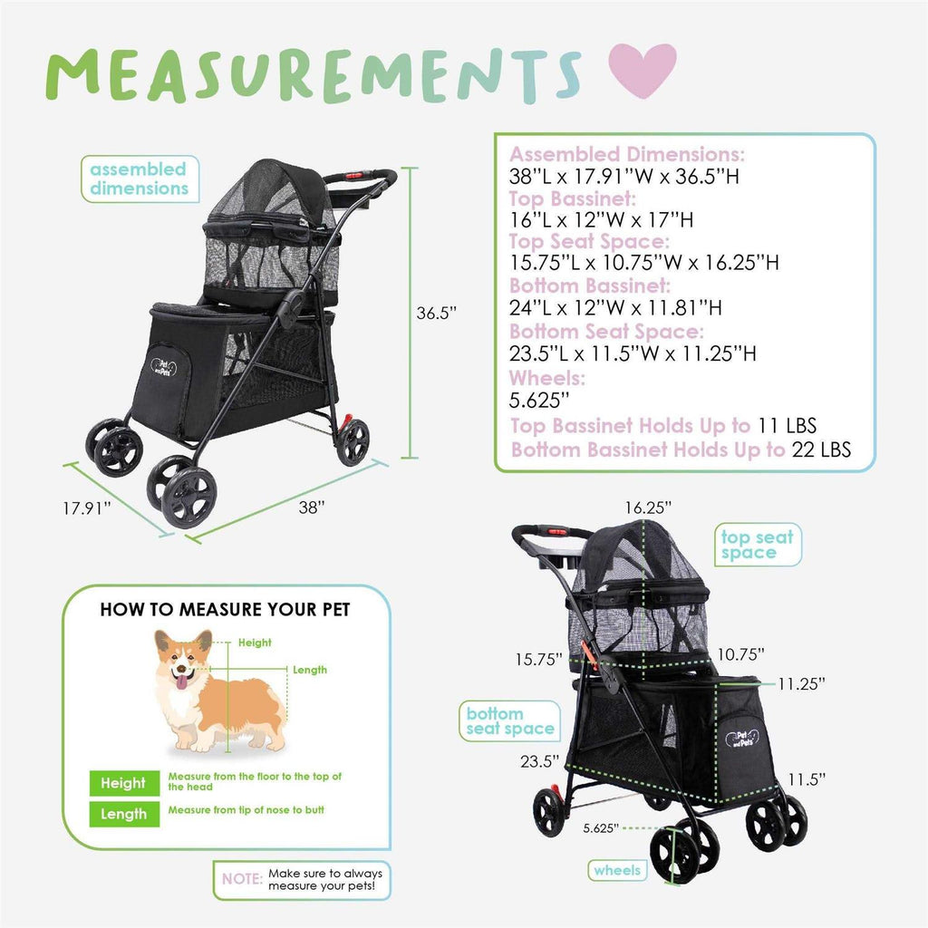 Double Decker Pet Stroller V391568