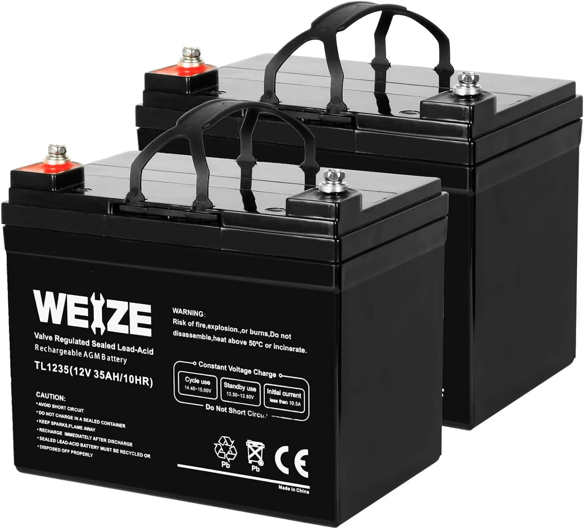 12V 35AH Deep Cycle Battery Set of 2 Y908