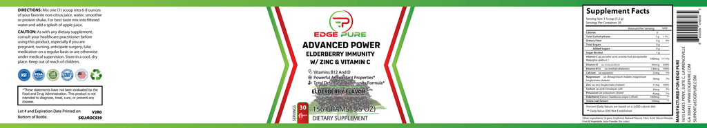 Elderberry Immunity with Zinc & Vitamin C Y191
