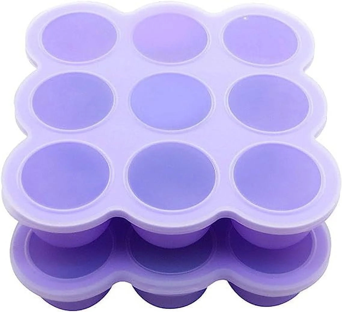 Silicone Egg Poachers Egg Bites Molds 9 Cups with Lid, Pack of 2 W999