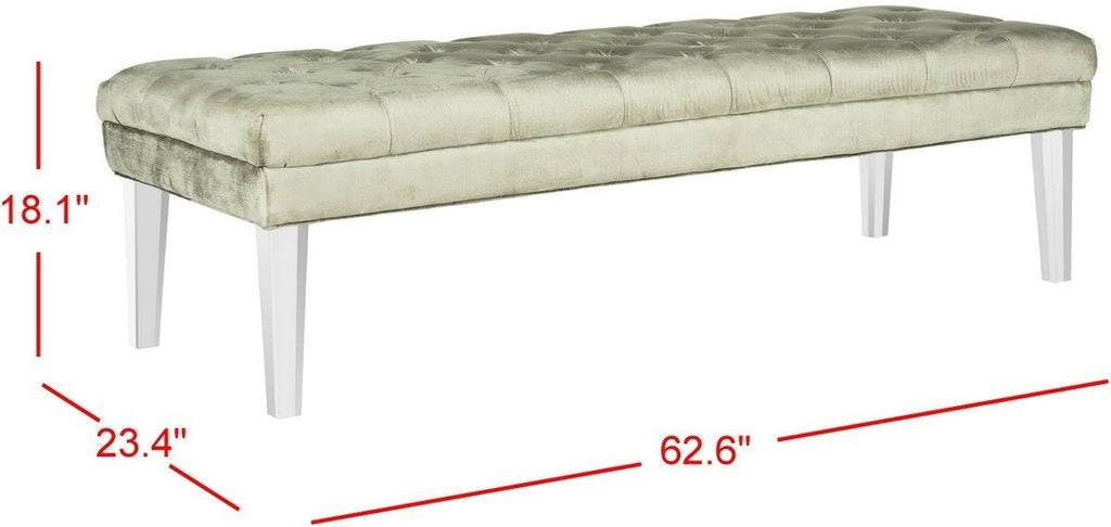 Cyan Tufted Bench Z58665