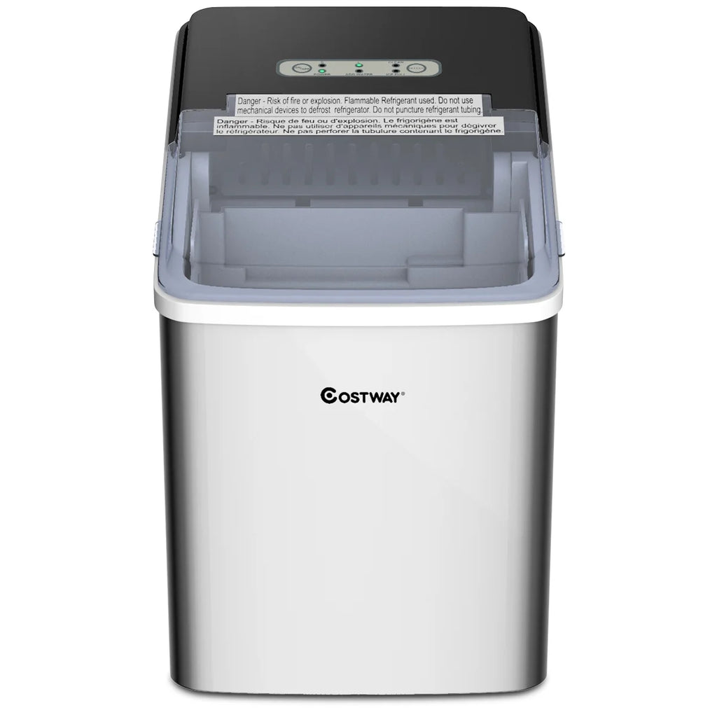 Stainless Steel Countertop Ice Maker with Scoop U963625