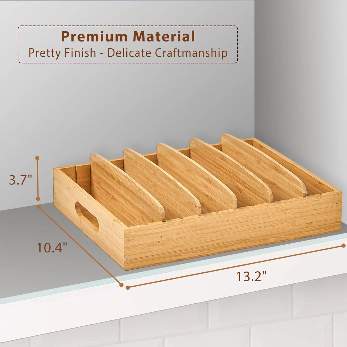 Bamboo Drawer Caddy with Adjustable Dividers Q68710