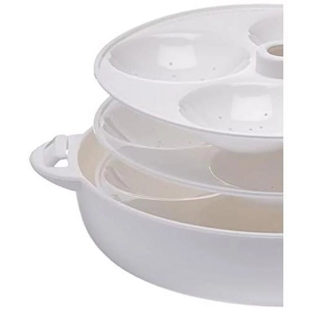 White 12 Idli Microwave Maker and Steamer T354756