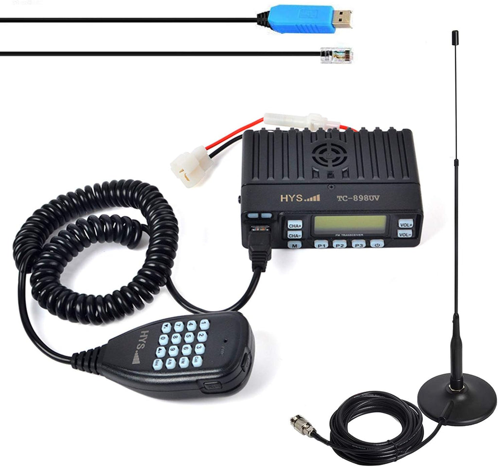 25W Dual Band VHF/UHF Mobile Transceiver with Magnetic Mount and Antenna O974