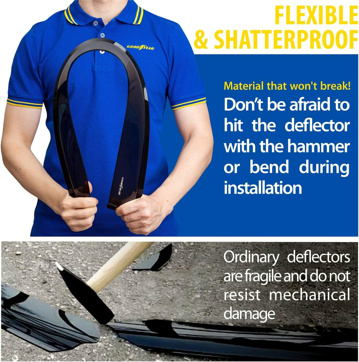 4pcs Tape-on Window Deflectors A125