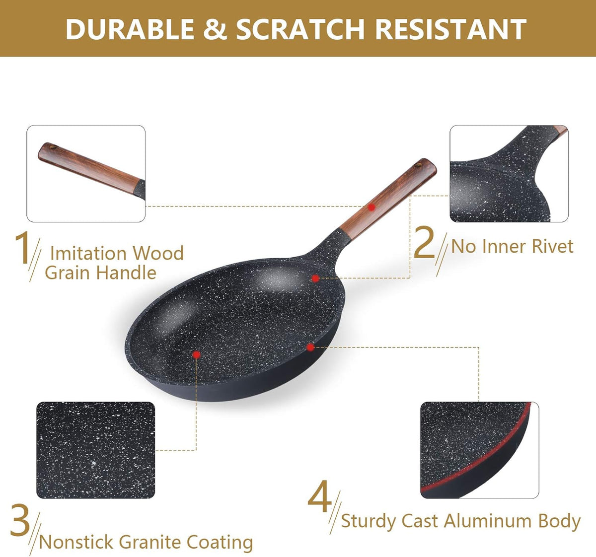 12 Piece Nonstick Die-cast Aluminum Cookware Set B180