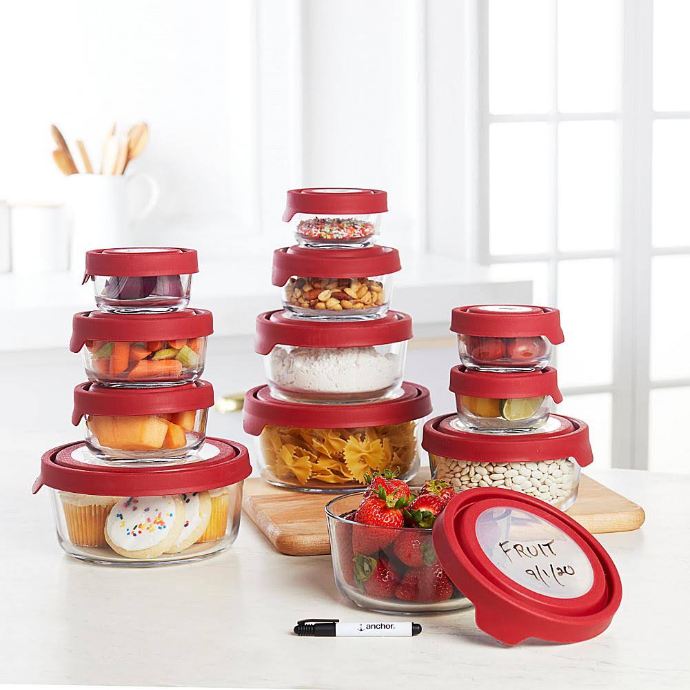 24-Piece Glass Food Storage Set E3993