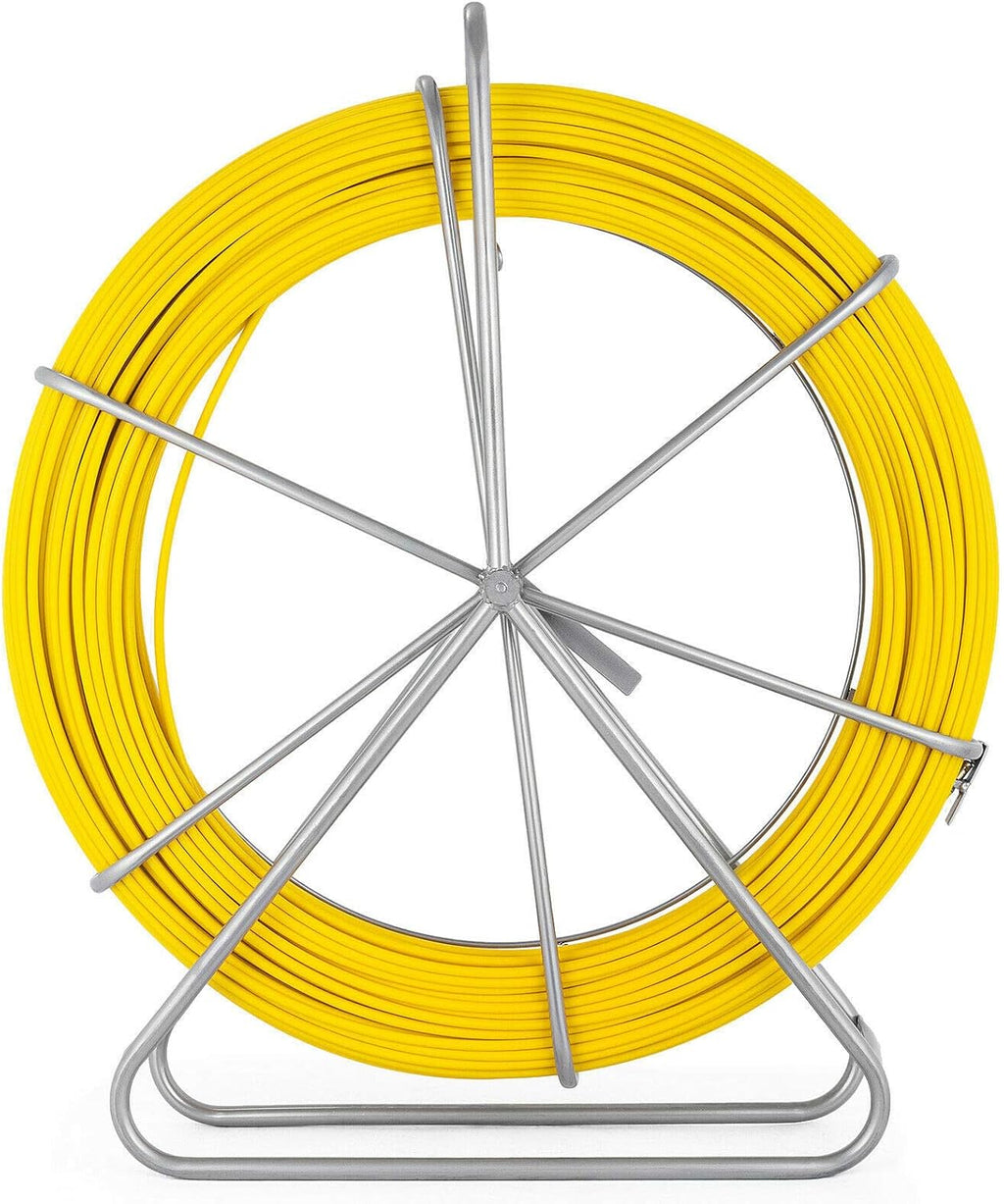 Fiberglass Fish Tape 656FT with Steel Reel Stand W207042