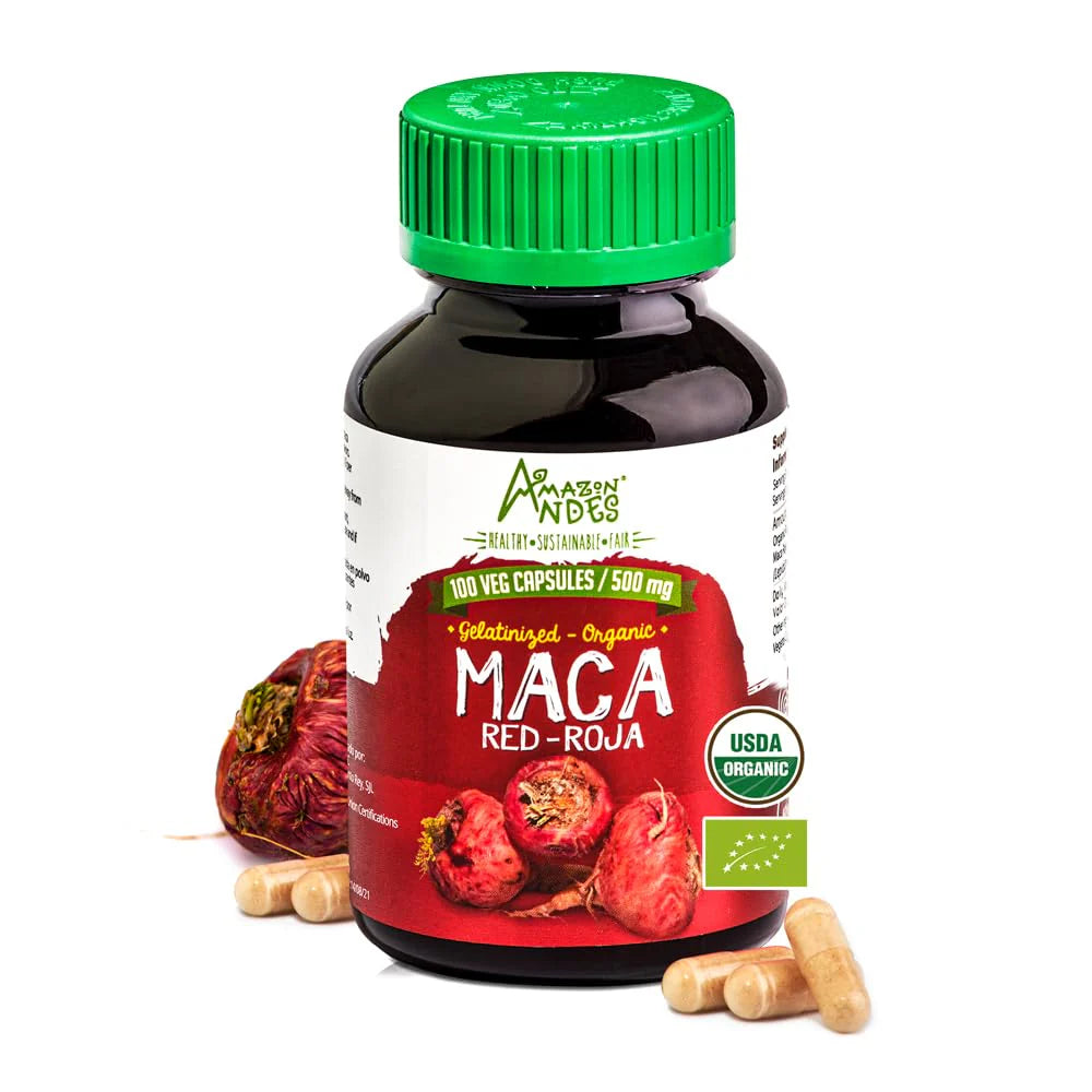 Red Maca Root Capsules 1500mg 100 Vegan Pills T990