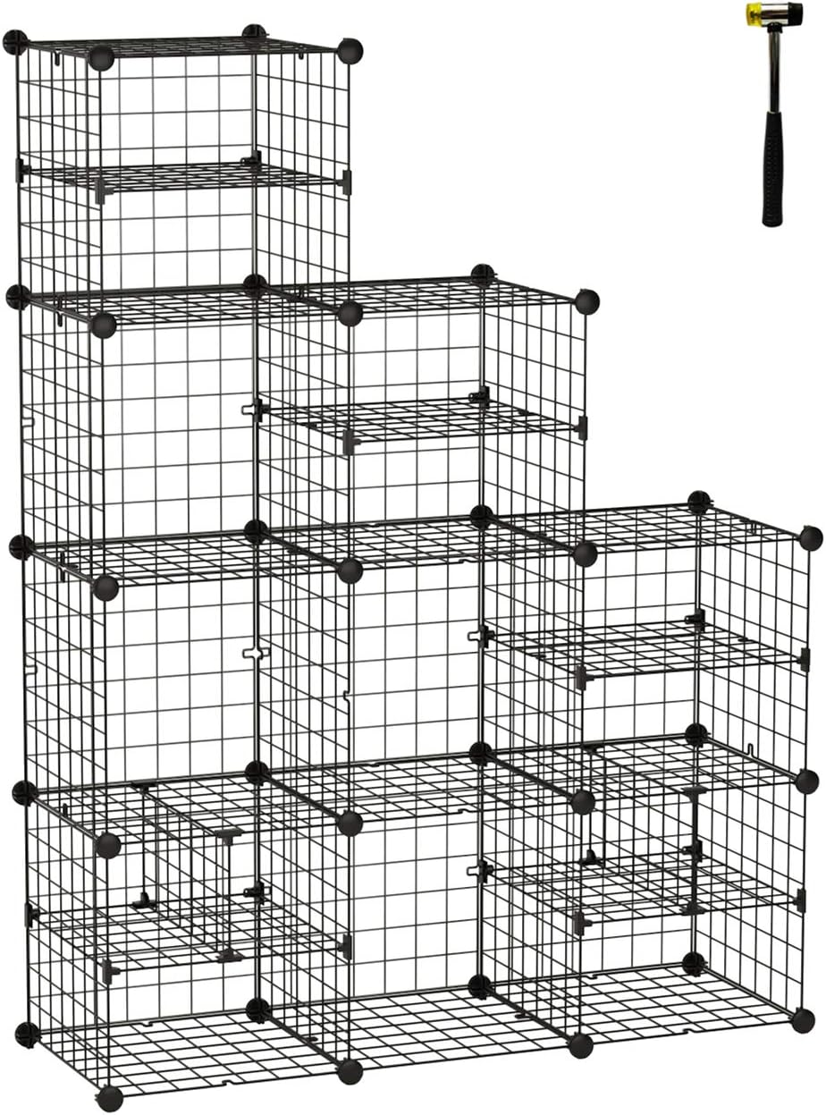 White Pack of 2 Wire Cube Storage Organizer Y760337