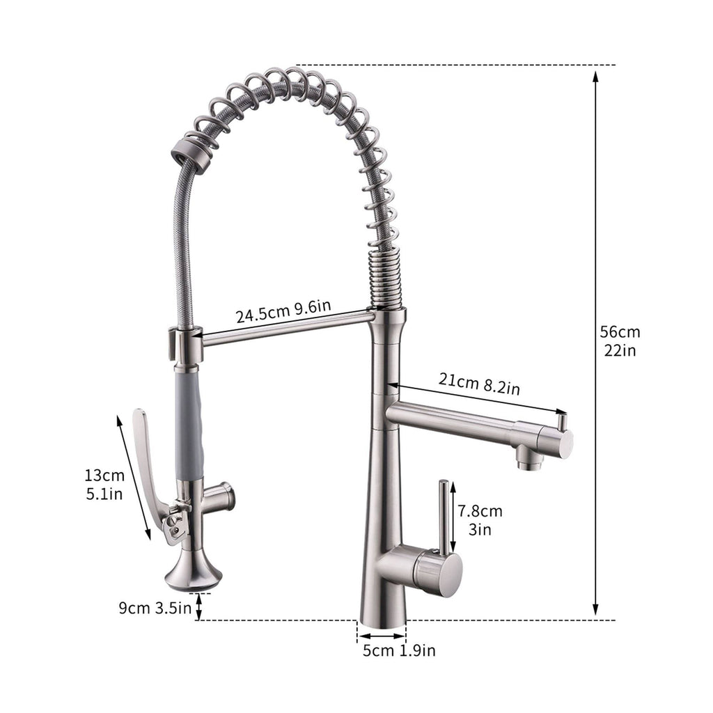 Brushed Nickel Pull Down Kitchen Sink Faucet with Sprayer E79232
