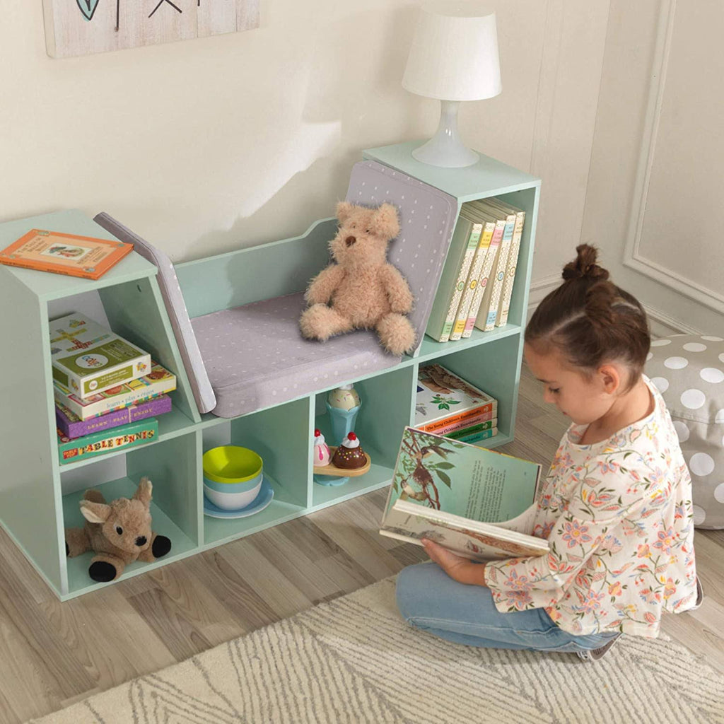 Mint Bookcase with Reading Nook C43978