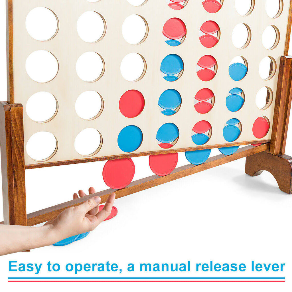 Wooden 4 in A Row Game with Carrying Bag N97120