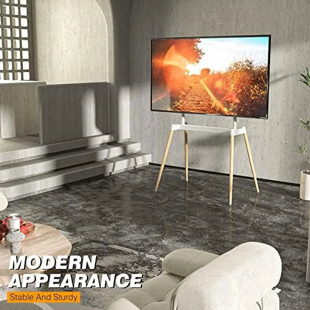 White Height Adjustable TV Floor Stand for 37-86 Inches D932780