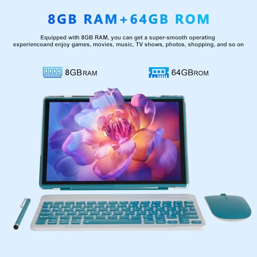 10.1 Inch FHD Android Tablet with Keyboard M5652
