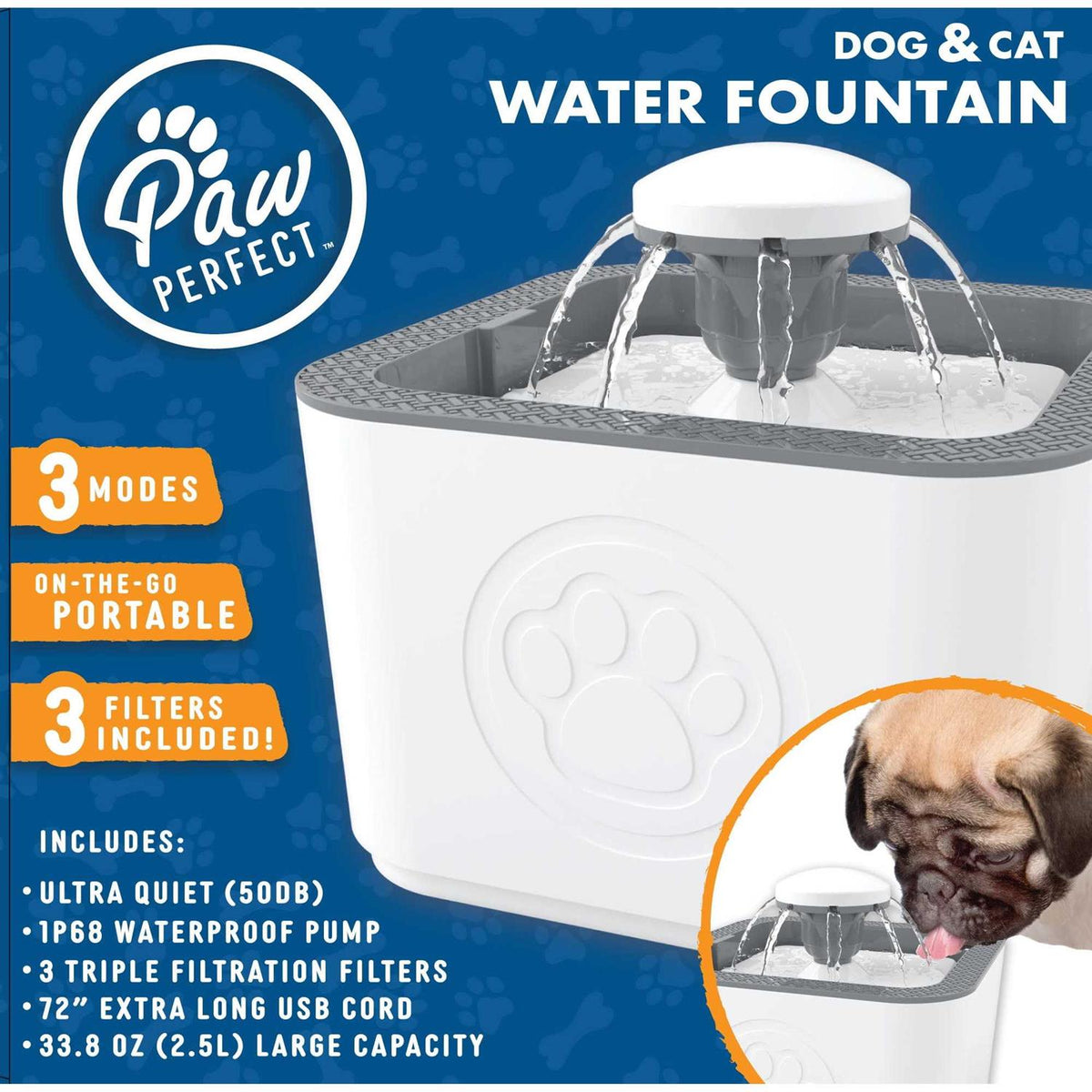 Dog & Cat Filtered Water Fountain M8308