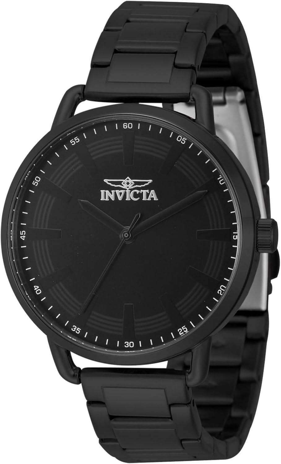 38mm Stainless Steel Quartz Watch, Black P95251