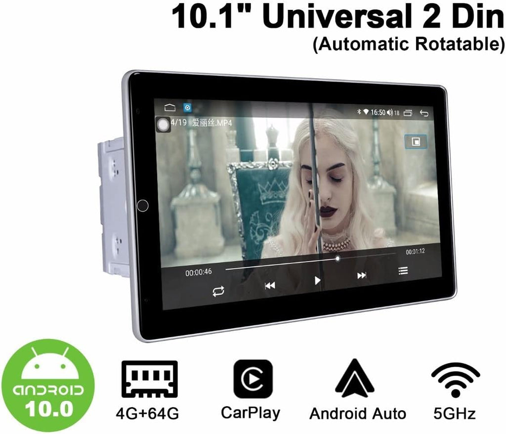 10.1 Inch Android Car Stereo Rotatable Touchscreen Double Din Car Radio F629
