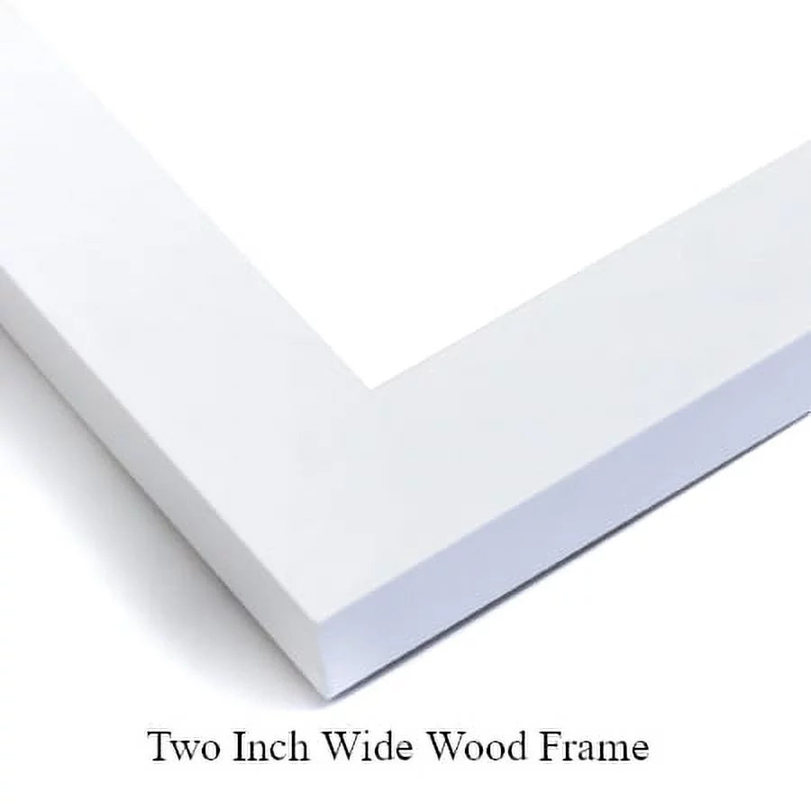 18x15 White Modern Wood Framed Art Print J8731