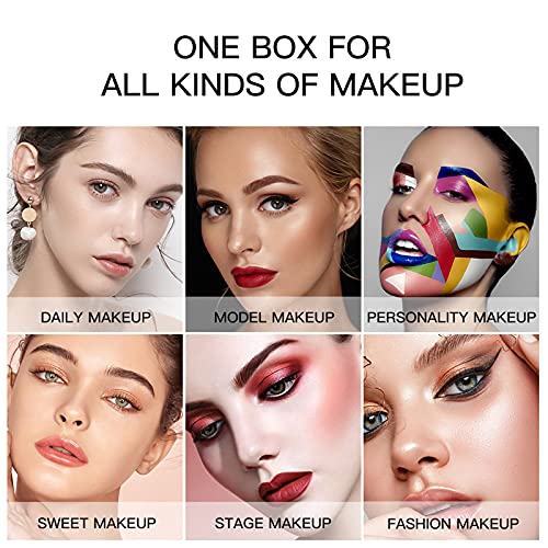 All-in-one Makeup Kit with Eyeshadow Palette Lipstick Blush Foundation Concealer Face Powder Mascara Lipgloss Brush W569660