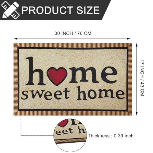 Welcome Mat 17x 30 Inch Non Slip Rubber Back Door Mat Y7764